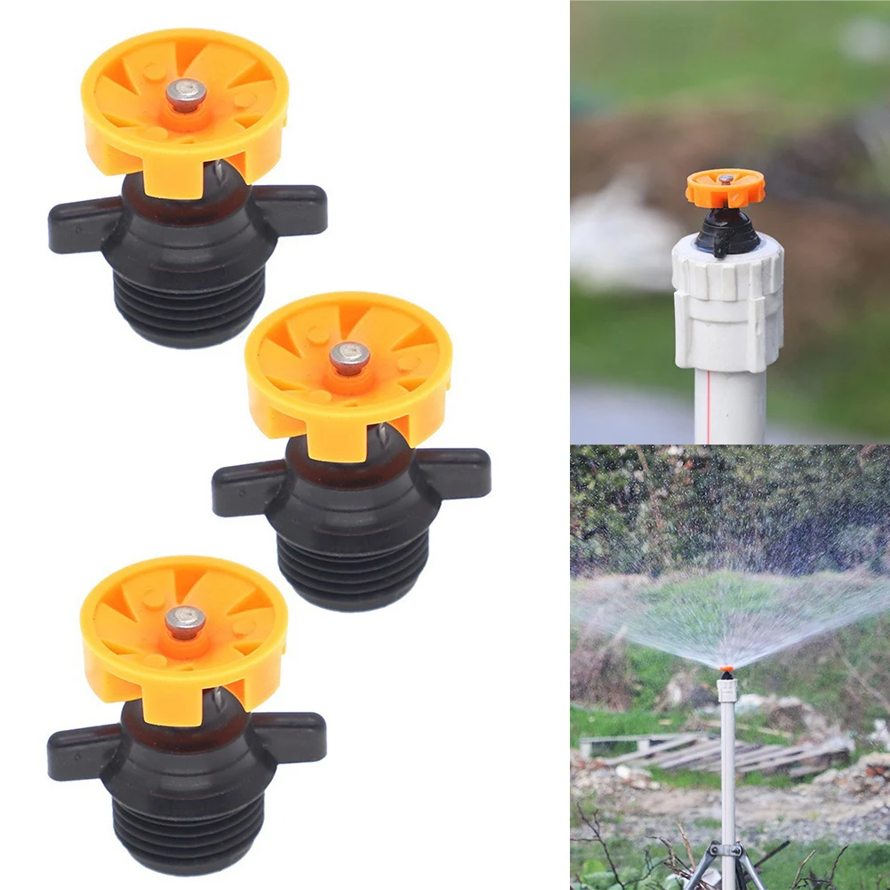 360 Degree Rotation Irrigation Nozzle Garden Irrigation Tasks Automatic Rotation Efficient Flow Rate Hydraulic Drive