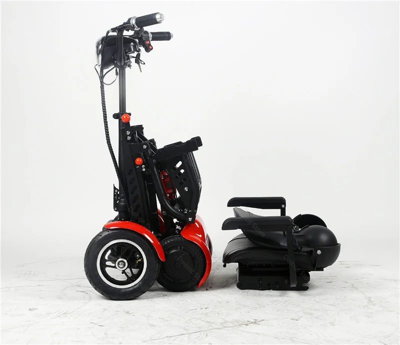 36V 500W Dual Motor klappbarer 4-Rad-Elektroroller für ältere Menschen, großer Sitz, 10-Zoll-Mobilitätsroller für Reisen, abnehmbare Armlehne – Detail 4