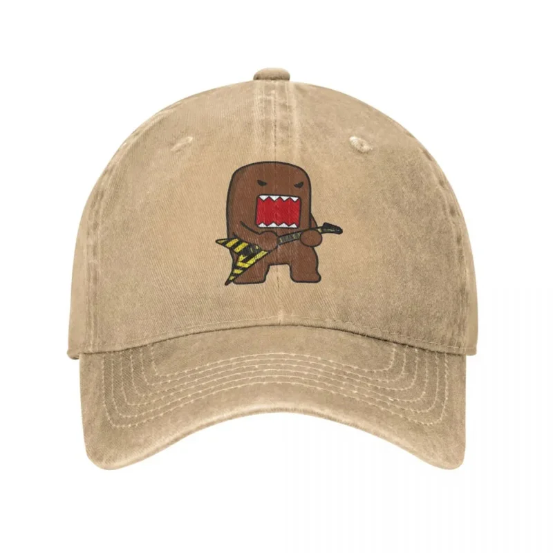 Boné retro Domo Kun, Unisex angustiado lavado Snapback chapéu, Chapéus ao ar livre