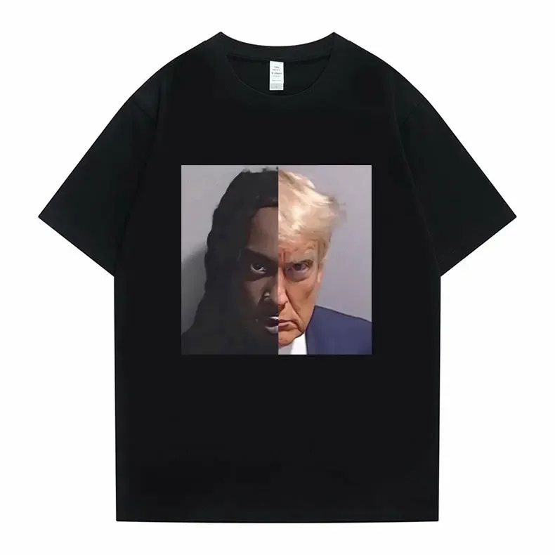 Rapper Playboi Carti Donald Trump Mugshot t-shirt uomo donna Funny Rap Meme narcish oppium Whole Lotta Red Die Lit WLR Tshirt