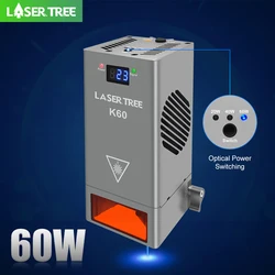 LASER TREE K60 Optical Power 60W Laser Head with Air Assist 450nm Blue Light TTL Laser Module for Engraver Cutting Wood Tools