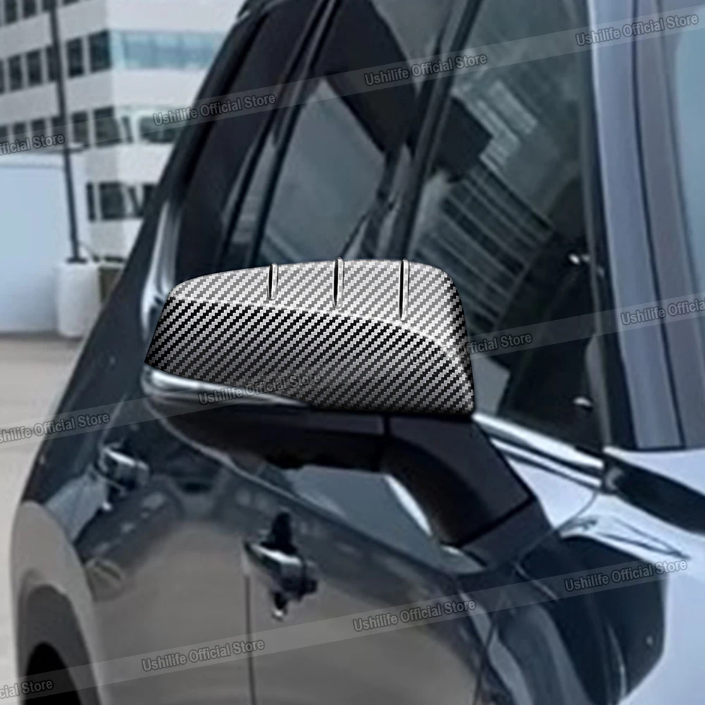 

For Toyota Grand Highlander 2024 2025 Car Rearview Mirror Cover ABS Carbon Fiber Gloss Black Side Wing Mirror Protective Shell