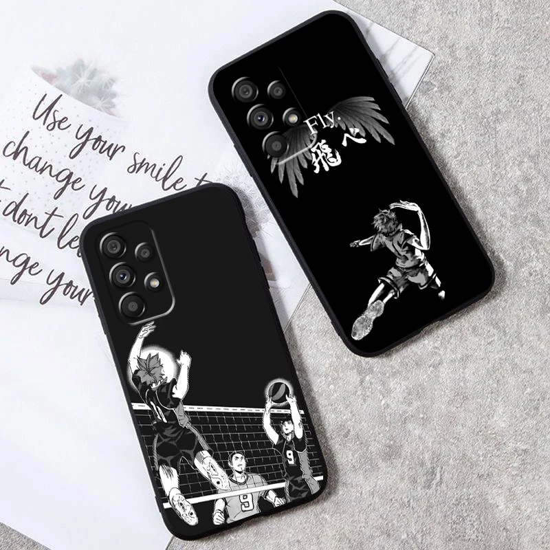 H-Haikyuu Volleyball Anime For Samsung A53 A52 A33 A32 A51 A71 A21S A13 A73 A55 A22 A23 A35 A72 A54 A12 5G Black Cover