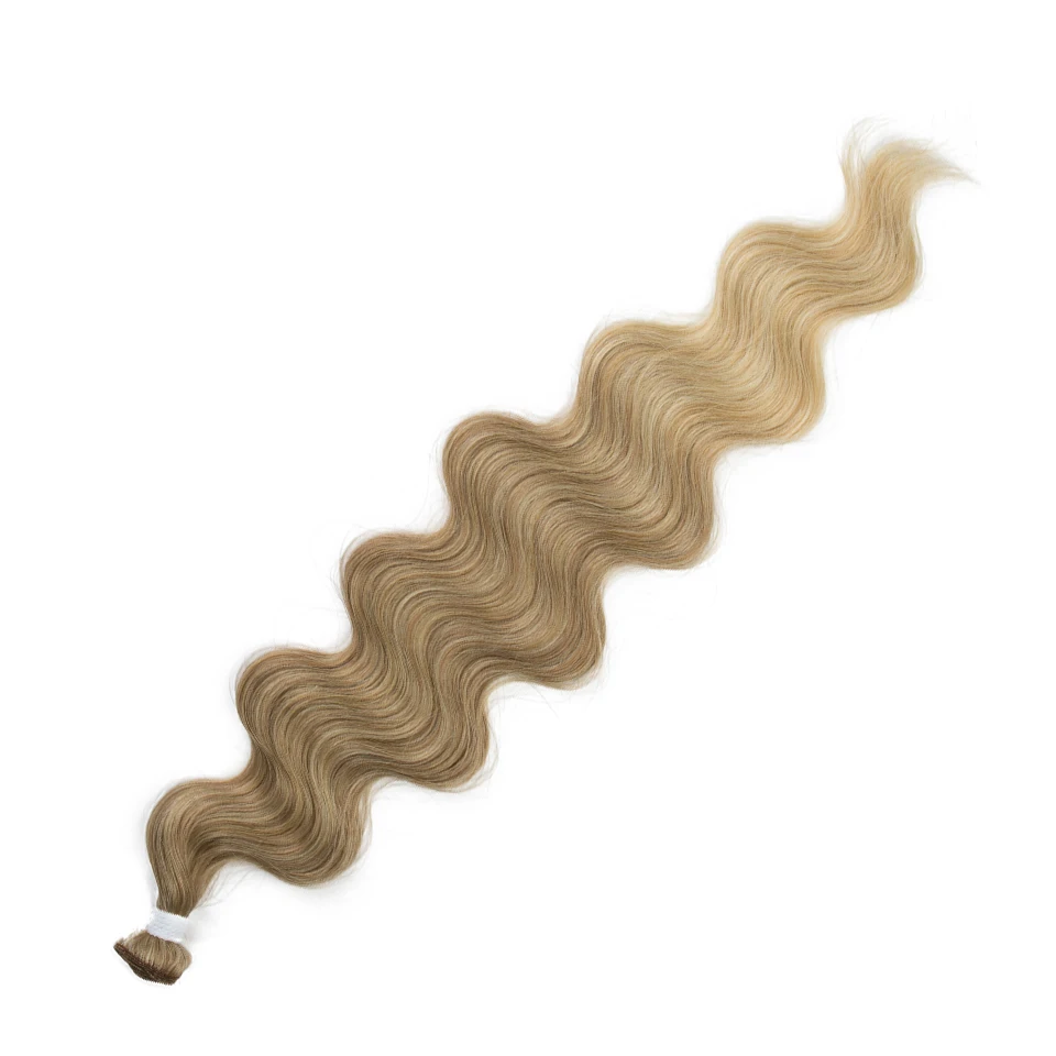 Colorful Body Wave Hair Bundles 613 Piano Blonde Natural Synthetic Hair Extensions Ombre Thick Ponytail Loose Deep Hair Weaving