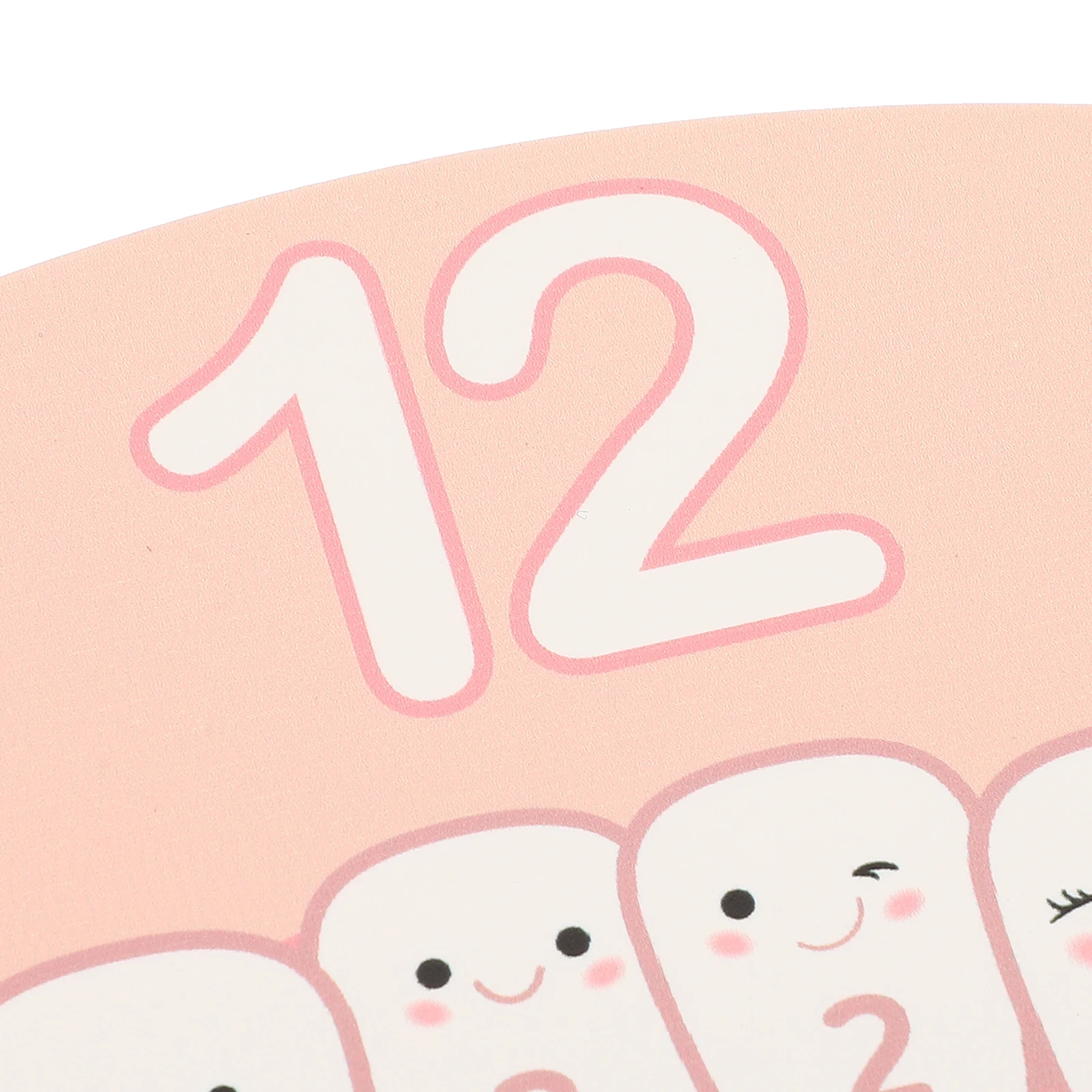 

Baby Teething Sequence Wall Clock PU Plastic Silent Kids Teething Clock Pendant Home Ornament Living Room Decoration