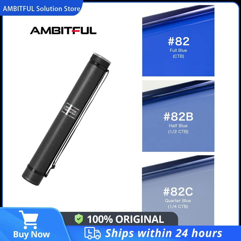 AMBITFUL 82 + 82B + B2C 50*40 cm 3 pièces + bac de rangement ensemble de Gels de Correction de couleur Film filtre de Gel de couleur + sac de transport pour vidéo
