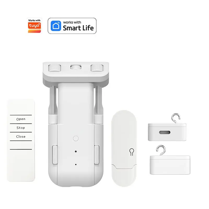 ABVS Tuya Wifi Smart Curtain Robot Automatic Curtain Opener Voice Control Remote Control Smart Electric Curtain Motor