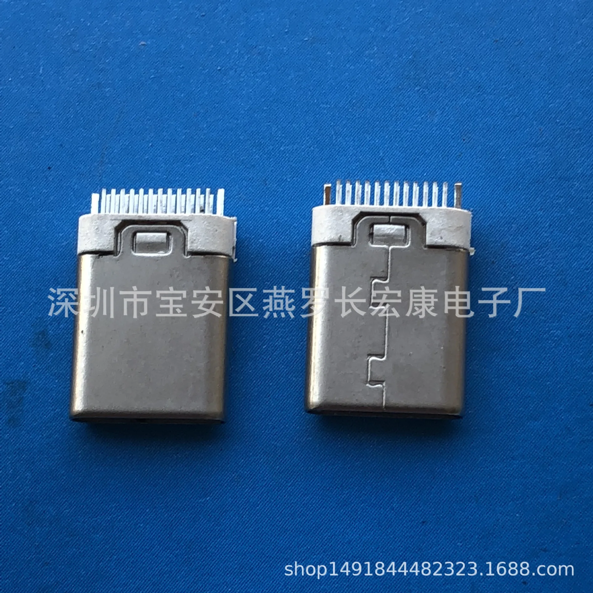 For USB 3.1 Type-C Male USB-C Stretching Seamless Without PCB Board 14P 5A Current Fast Charge