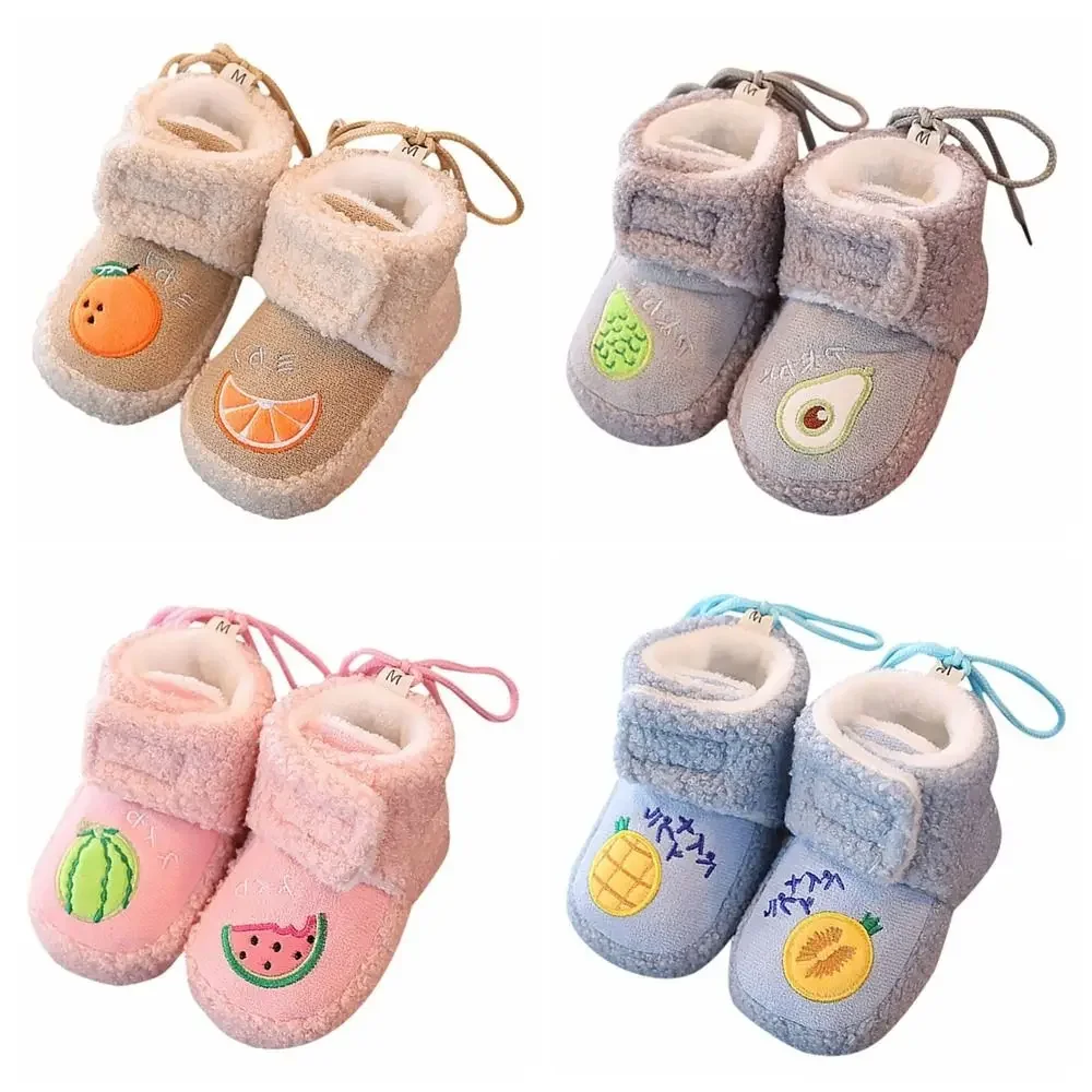 

Wear Resistant Fleece Toddler Snow Boots Warm Soft Sole Cotton Shoes Anti-Drop Anti Slip Baby Footwear Winter