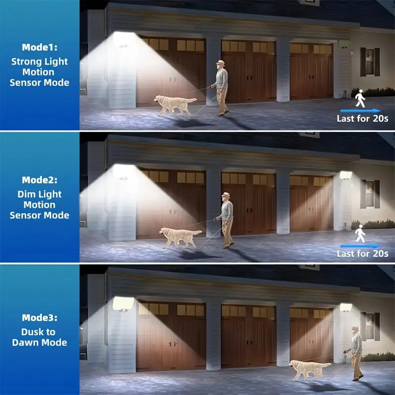 أضواء الشمسية للخارج، ضوء الشمس في الهواء الطلق مع مستشعر الحركة مصباح الجدار مقاوم للماء لساحة المرآب ضوء أمان الفيضانات الشمسية