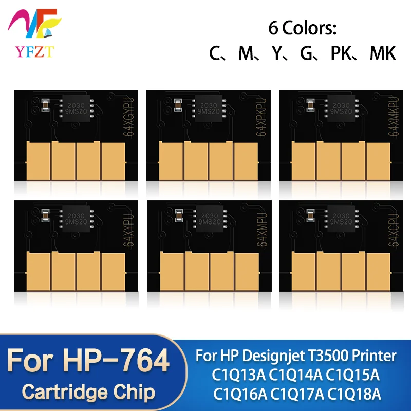For HP 764 Ink cartridge chip New Upgrade HP764 chip For HP DesignJet T3500 Printer Chips