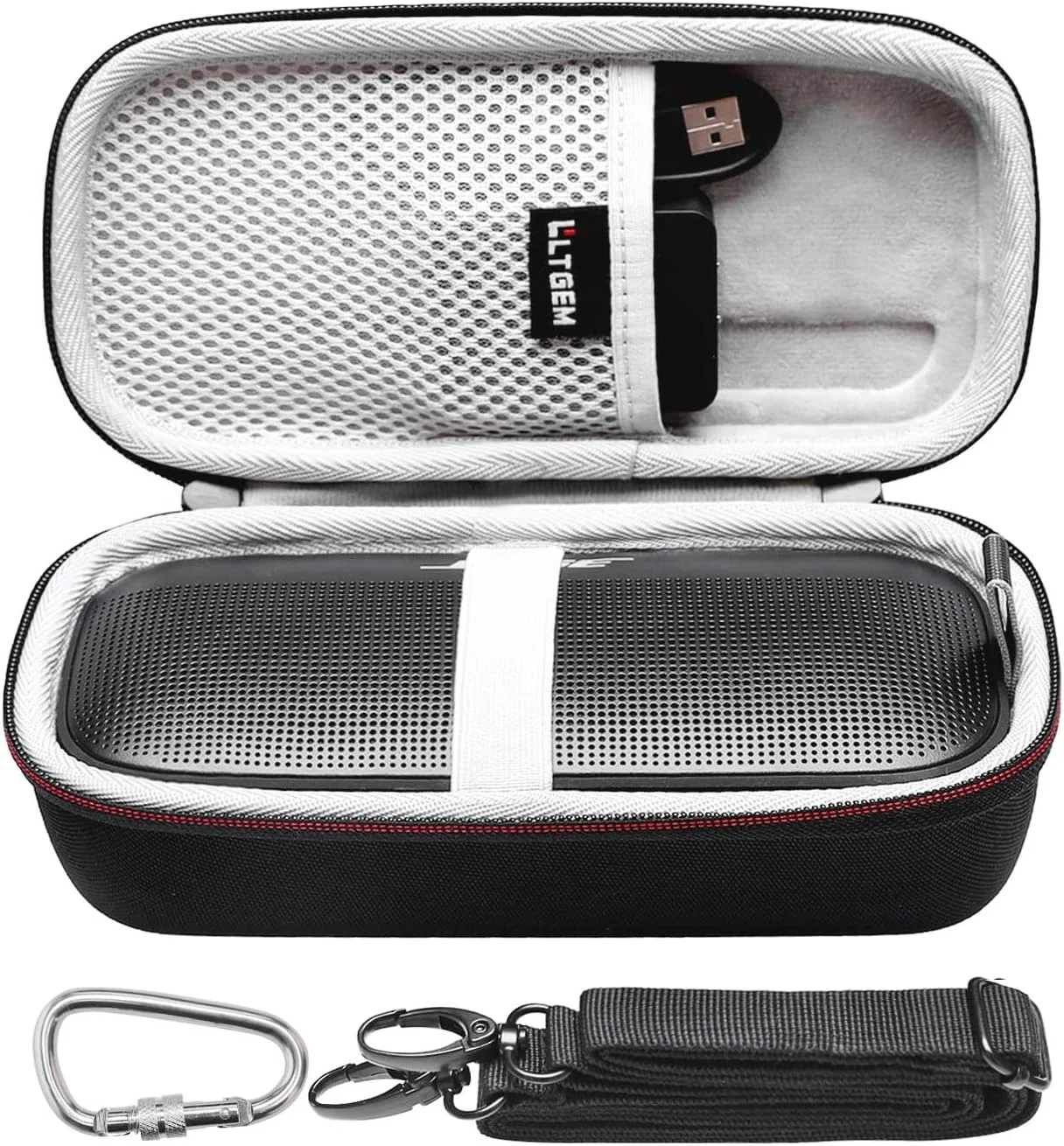 Obrázek 3: LTGEM pouzdro pro bose soundlink flex speaker/flex reproduktor 2nd gen - natvrdo úložný cestovní ochranný nesoucí brašna, šedá