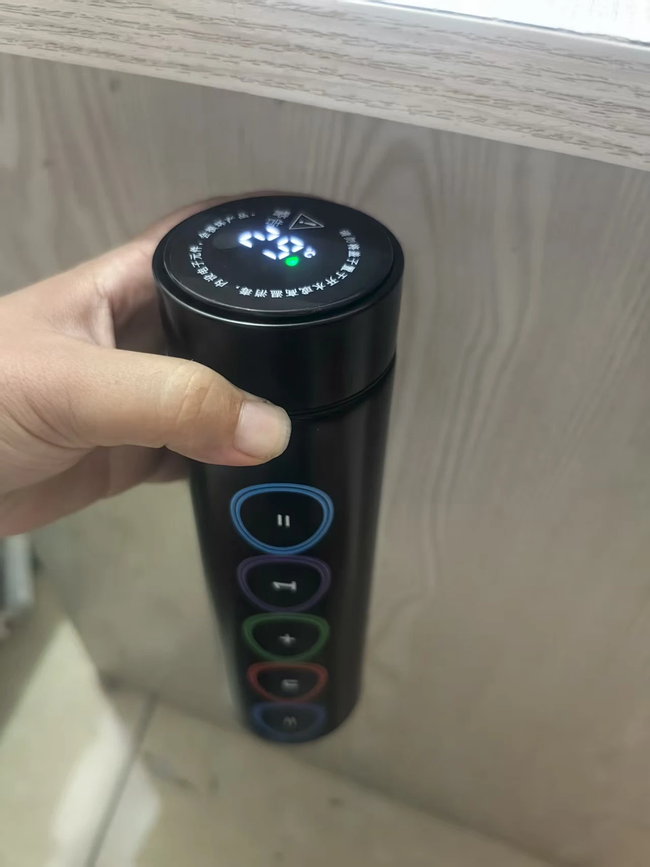 LOGO 500ml Thermos Coffee Mug Stainless Steel Coffee Cup Temperature Display Vacuum Flask Thermal Tumbler Insulated Water Bottle