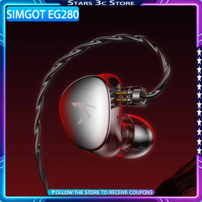 SIMGOT EG280 Wired HIFI Earphones HiFi Level Game Decoding S
