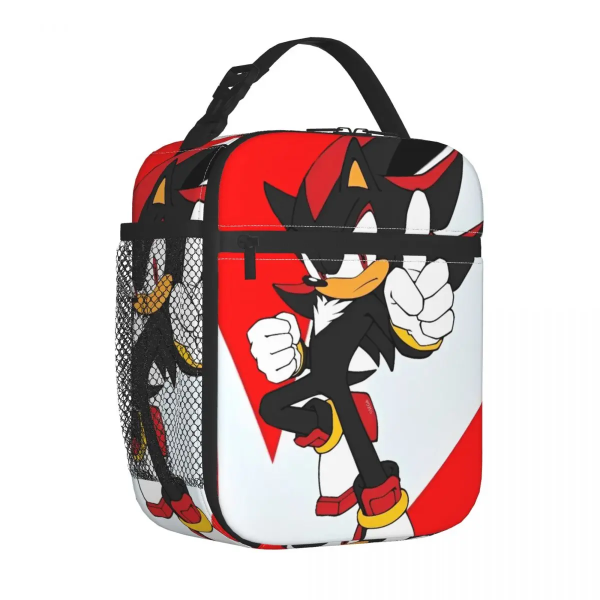 Insulated Lunch Bags Shadow The Hedgehog Anime Accessories Storage Food Box Unique Design Cooler Thermal Bento Box For School