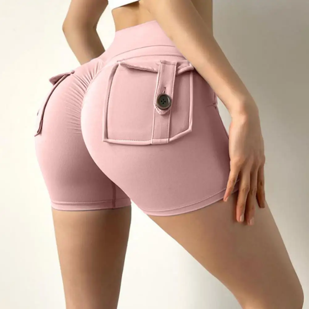 Women\'s Sports Shorts Seamless High Waist Tights Push Up Sexy Booty Gym Shorts Running Fitness Shorts Yoga Tight Lift Summer