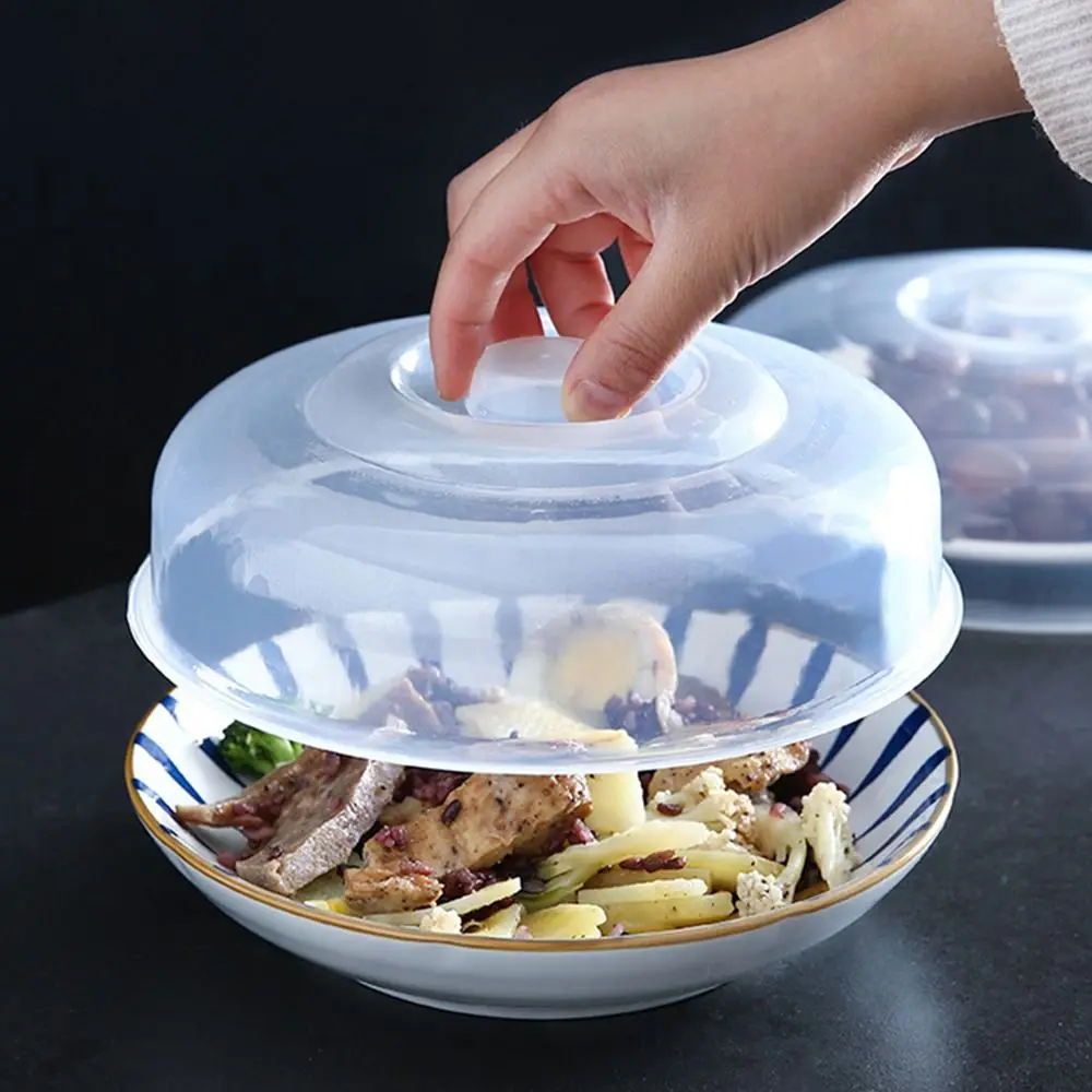 Preservation Cover Oven Heating Anti Oil Splash Hot Vegetables Heat Resistant Round Transparent Food Grade Preservation Cover