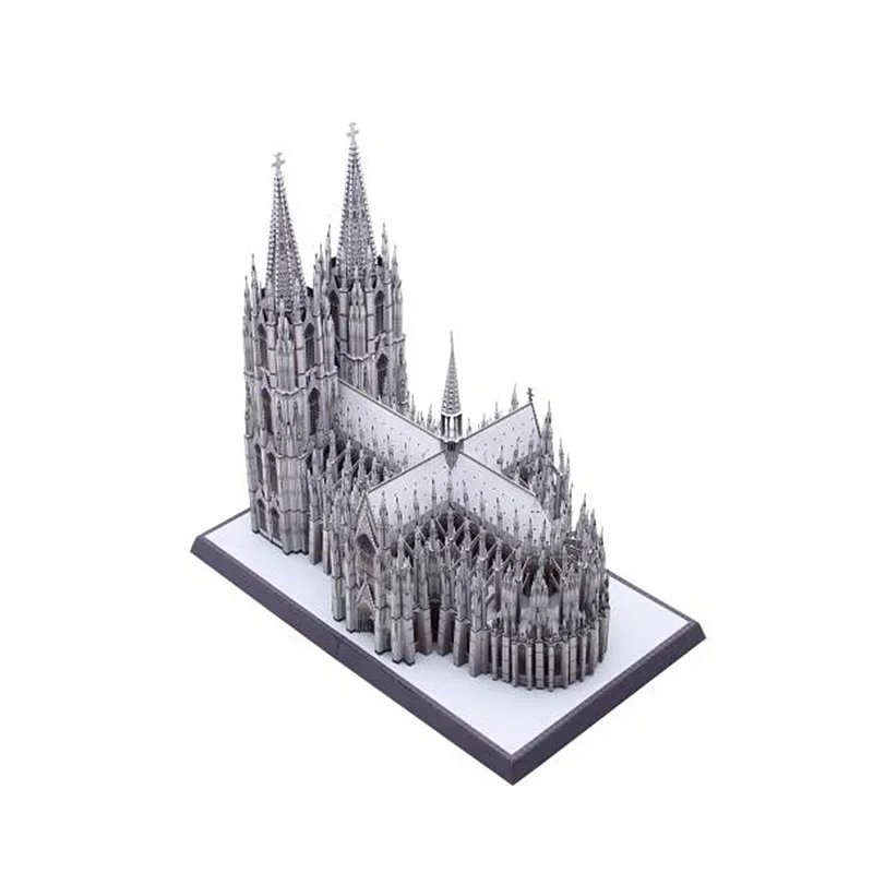 Casa modelo de papel 3D de la catedral de Colonia de Alemania, artesanía de papel, arte artesanal, edificio de Origami, juguetes artesanales hechos a mano para adolescentes y adultos, QD-171