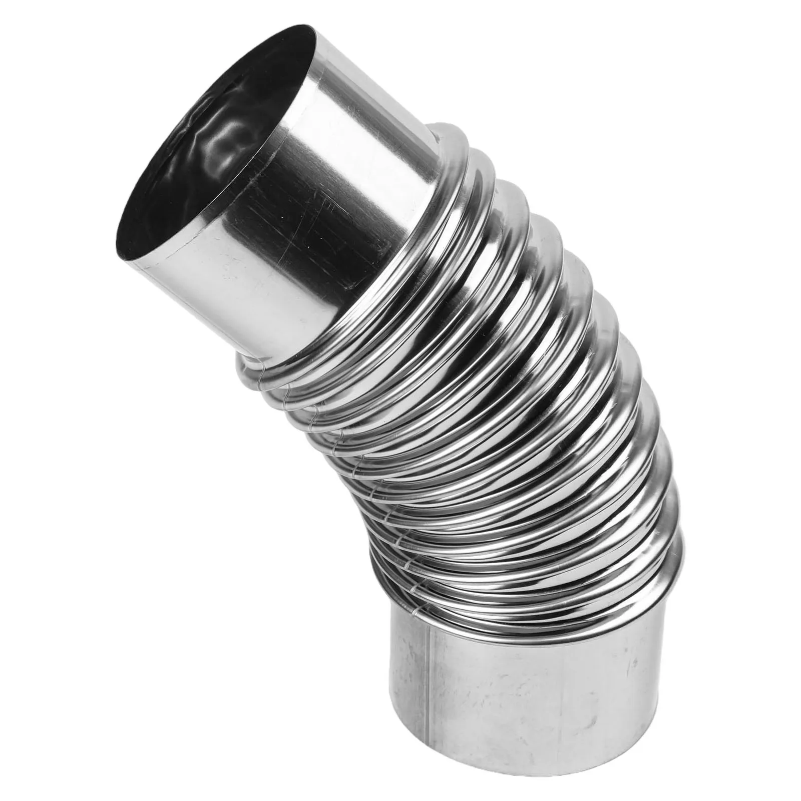 Stainless Steel 45 Degree Elbow Pipe Curved Flue Connector For Wood Stove Chimney Insert Baking Oven Gas Heater Ventilation