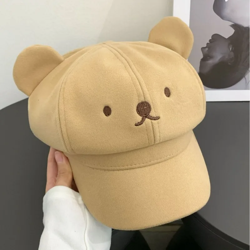 New Cute Miffy Series Women Beret Cartoon Kawaii Creativity Summer Embroidered Sunshade Casual Baseball Cap Flat Cap