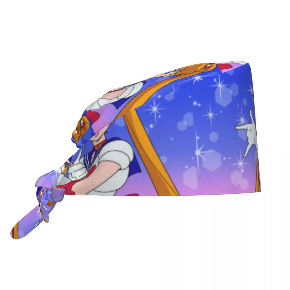 Gorro quirúrgico con diseño de luna rosa, gorro quirúrgico con control de dientes de Usagi Tsukino, estilo Unisex, agencia de cuidado de mascotas, gorros de trabajo médico veterinario