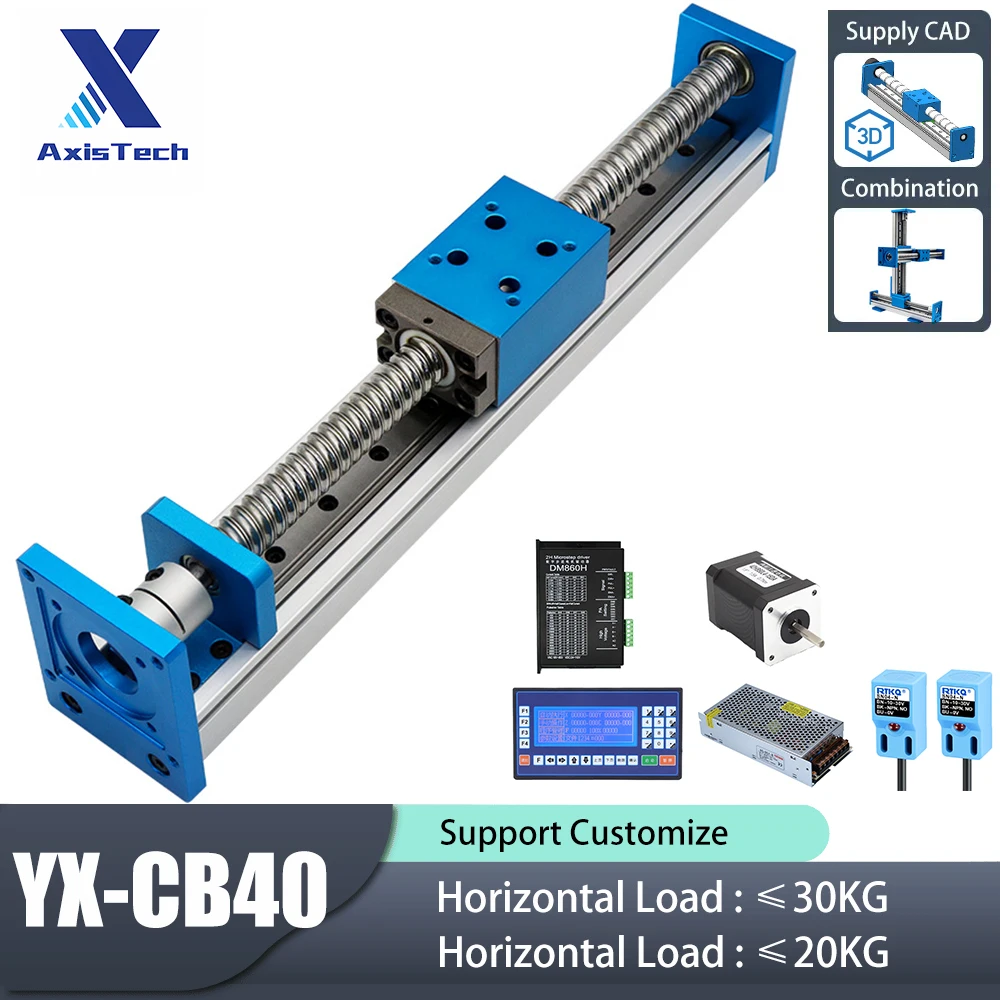 

Precision Ball Screw Linear Motion Slide Actuator Module Guide Nema23 Stepper Motor CNC Linear Stage Worktable for Gantry System