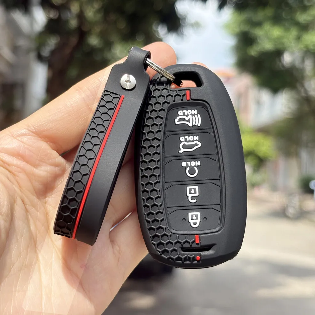 Funda para llave para Hyundai Creta I20 I30 IX35 IX25 Elantra Grandeur Accent Solaris Sonata Palisade Kona llavero