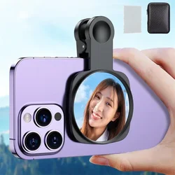 3 in 1 Smartphone Camera Selfie Mirror Clip Kit for IPhone 15 Pro Max Samsung Phone HD Reflective Mirror Holder with Storage Bag