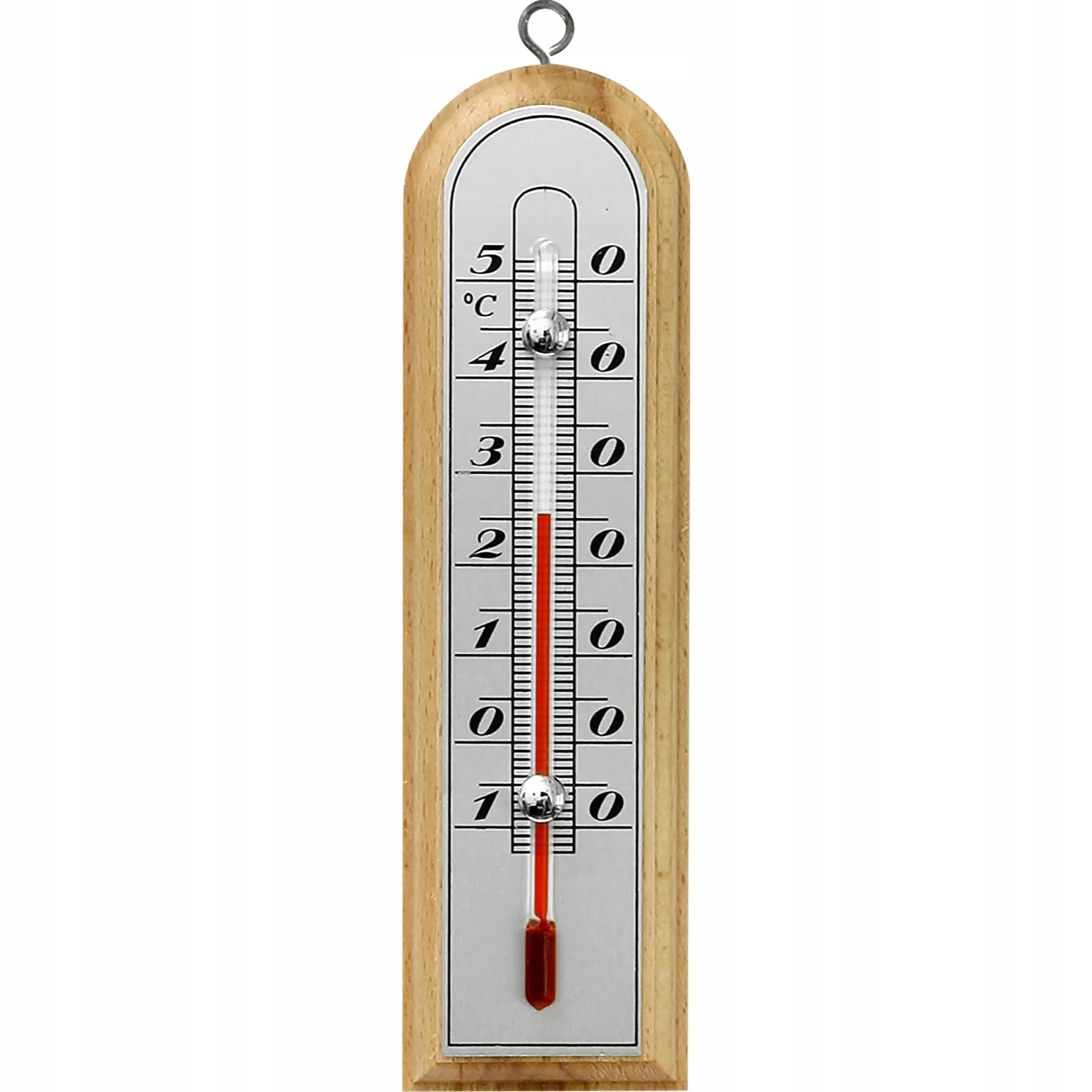 Houten hangende binnenthermometer
