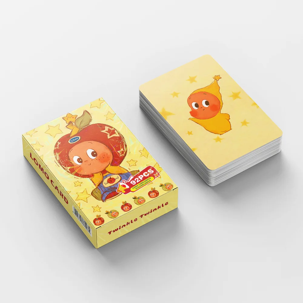 

92 милых мини-карточек с мультяшными звездочками, двусторонние LOMO-карточки для коллекционирования и скрапбукинга.