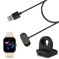 Dock Charger Stand Adapter USB Charging Cable Holder for Amazfit GTS3 GTS2 Mini GTR 3/3pro GTS 2/2e GTS4 GTR4 Bip U/T-rex 2/Pro