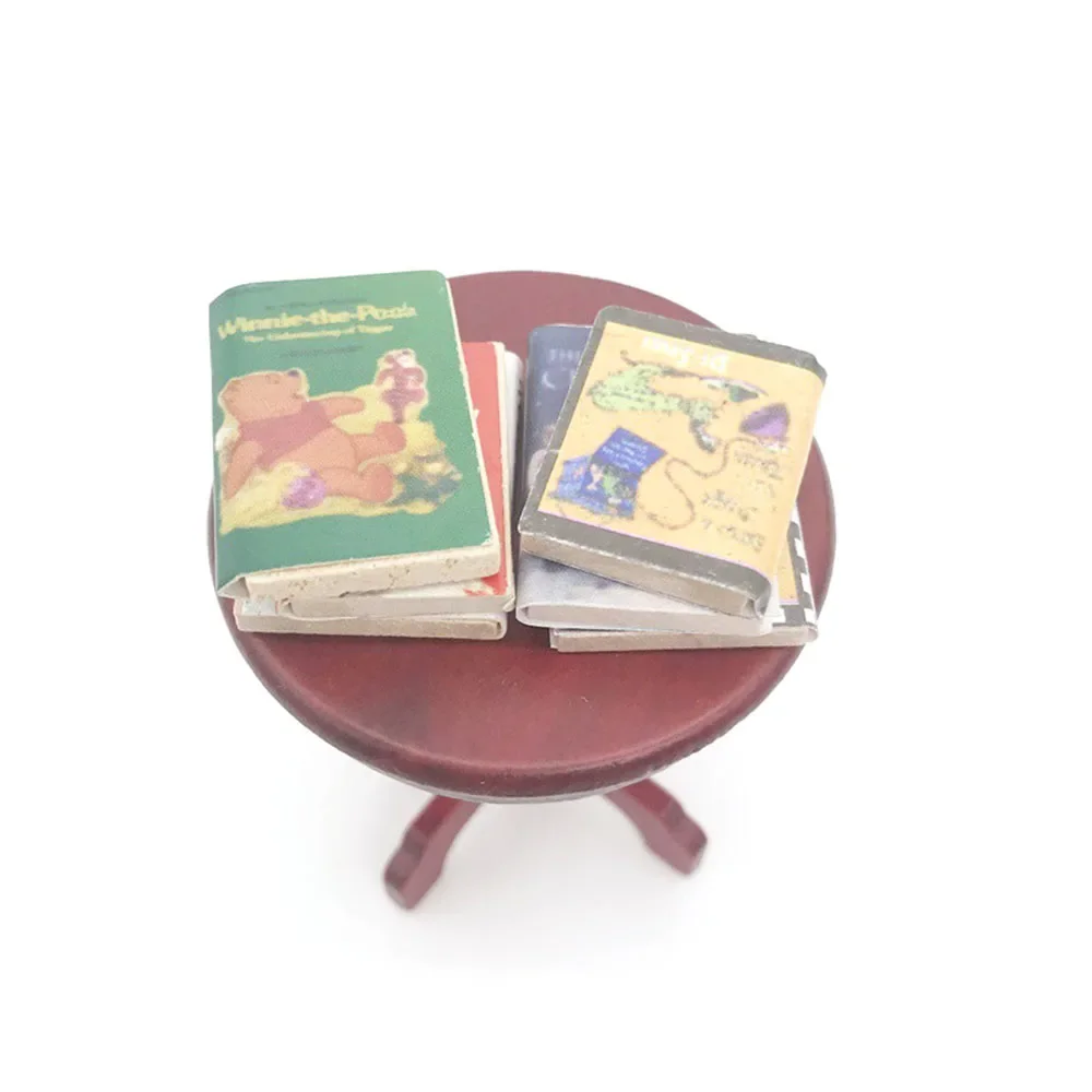 6 個 1/12 ドールハウスミニチュアアクセサリーミニ木製コミックブックシミュレーション雑誌模型玩具ドールハウス装飾 ob11