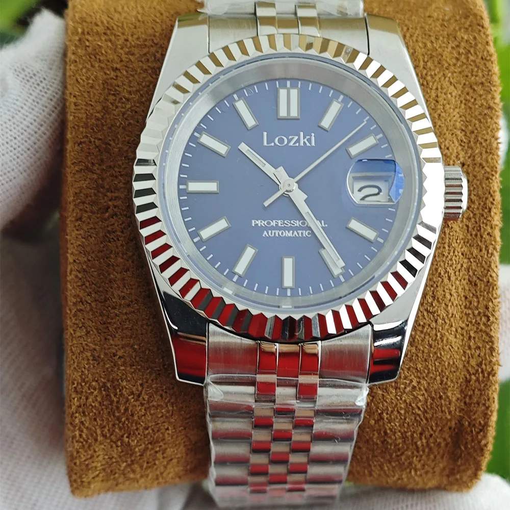 El reloj NH35 para hombre está disponible para personalizar su propio logotipo Esfera de 28,5 mm con tamaño de caja de 36 mm o 39 mm para acceso a relojes con movimiento NH35