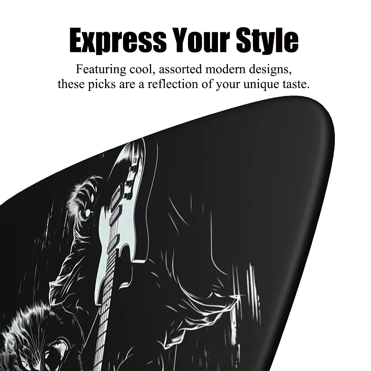 Miwayer 6 قطع من أعواد الجيتار الأصلية 0.46/0.71/1.00 مم، مطبوعة على الوجهين، أعواد الجيتار/هدية مثالية لمحبي الموسيقى