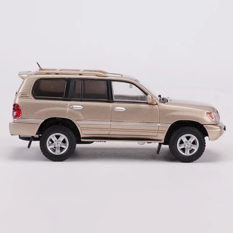 Diecast 1: 64 escala 1:64 vehículo todoterreno de lujo simulación coche en miniatura de aleación LX470 juguete terminado Hobby colección ornamento