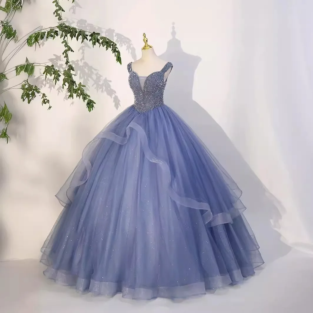 Ballkleid Quince anera Kleider Pailletten Tüll Abschluss ball Geburtstags feier Kleider formelle Gelegenheit Vestido de Anos 15 süß 16