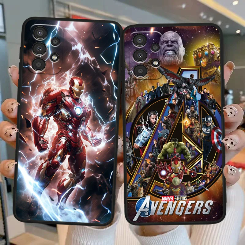 Marvel Iron Man For Samsung A 01 02 03 04 05 10 11 12 13 14 20 21 22 23 25 30 S E Core Black Phone Case Funda Soft Cover Capa