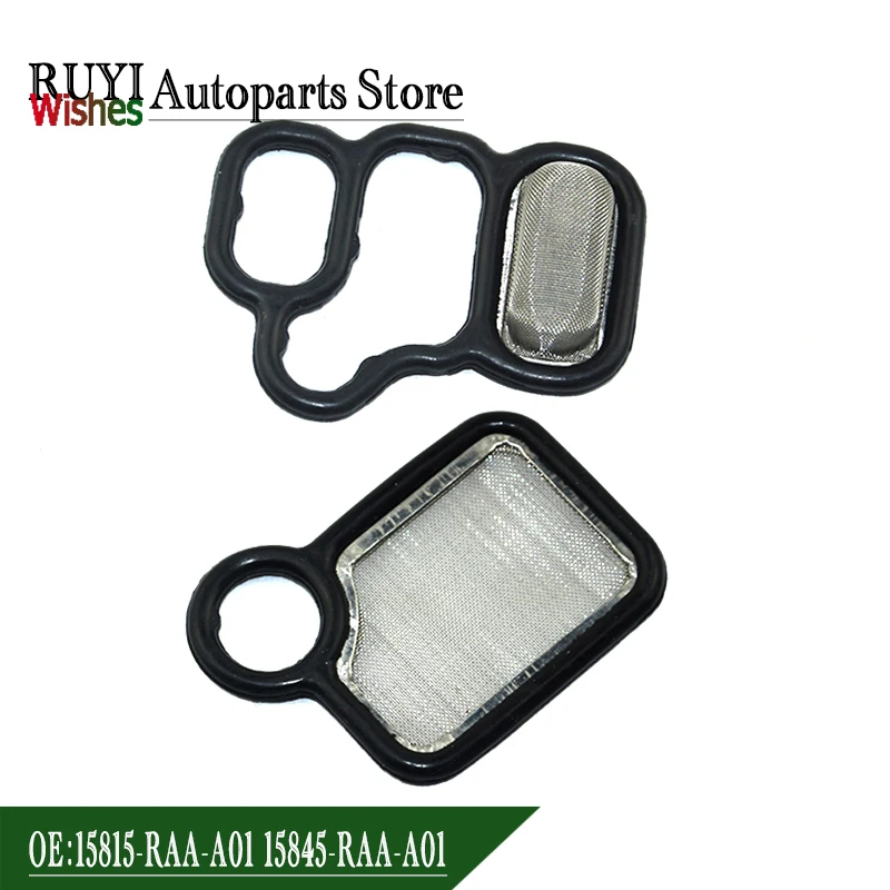 15815-RAA-A01 15845-RAA-001 New 2PCS VTEC Solenoid Gasket And VTC Filter 15845RAAA01 15815RAAA01for Honda Accord Civic CRV RDX