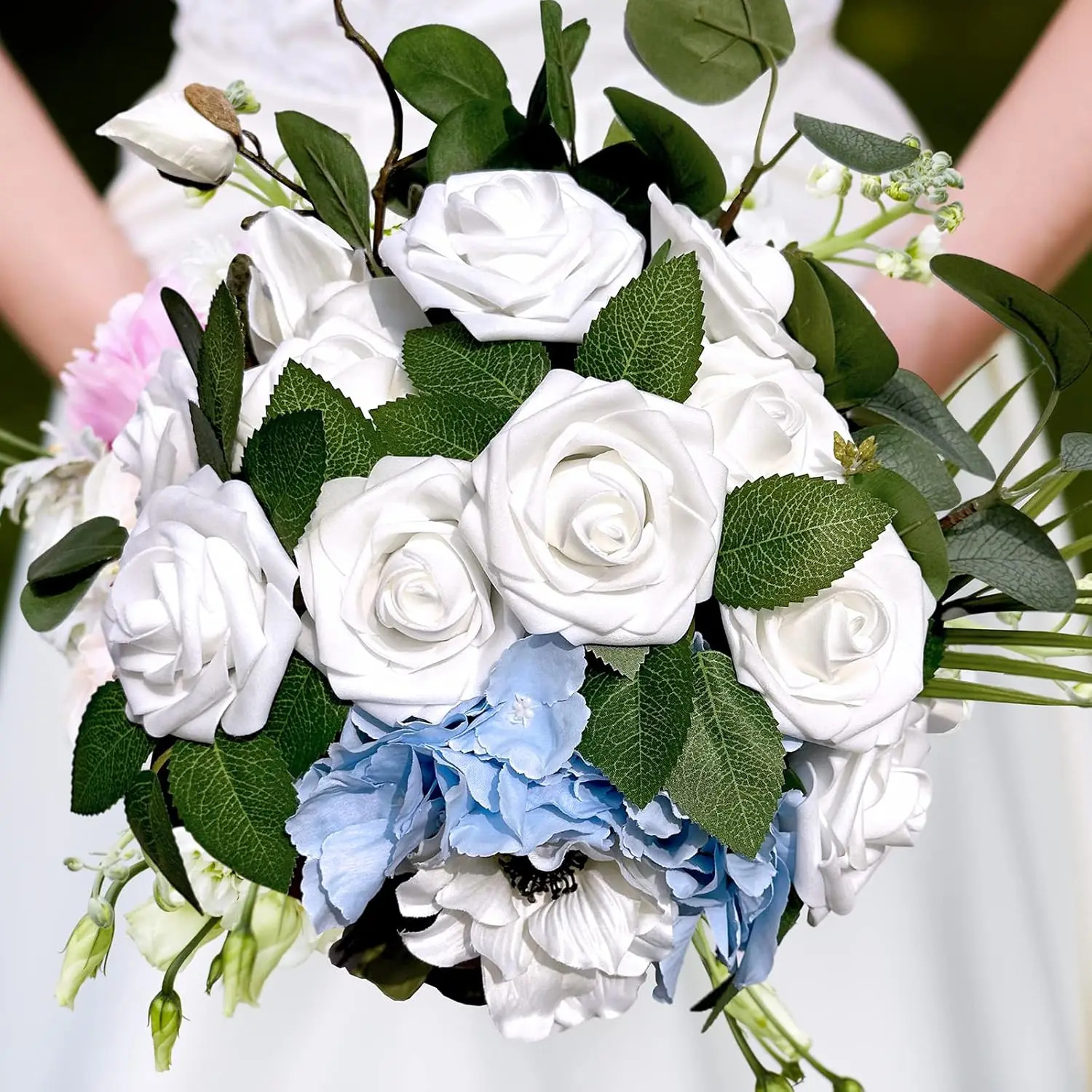 Künstliche Blumen aus PE-Schaum, Rosen für Hochzeitskränze, Brautsträuße, Festdekoration, Zubehör für Haus, Zimmer, Garten, DIY, Günstige Requisiten – Detail 2