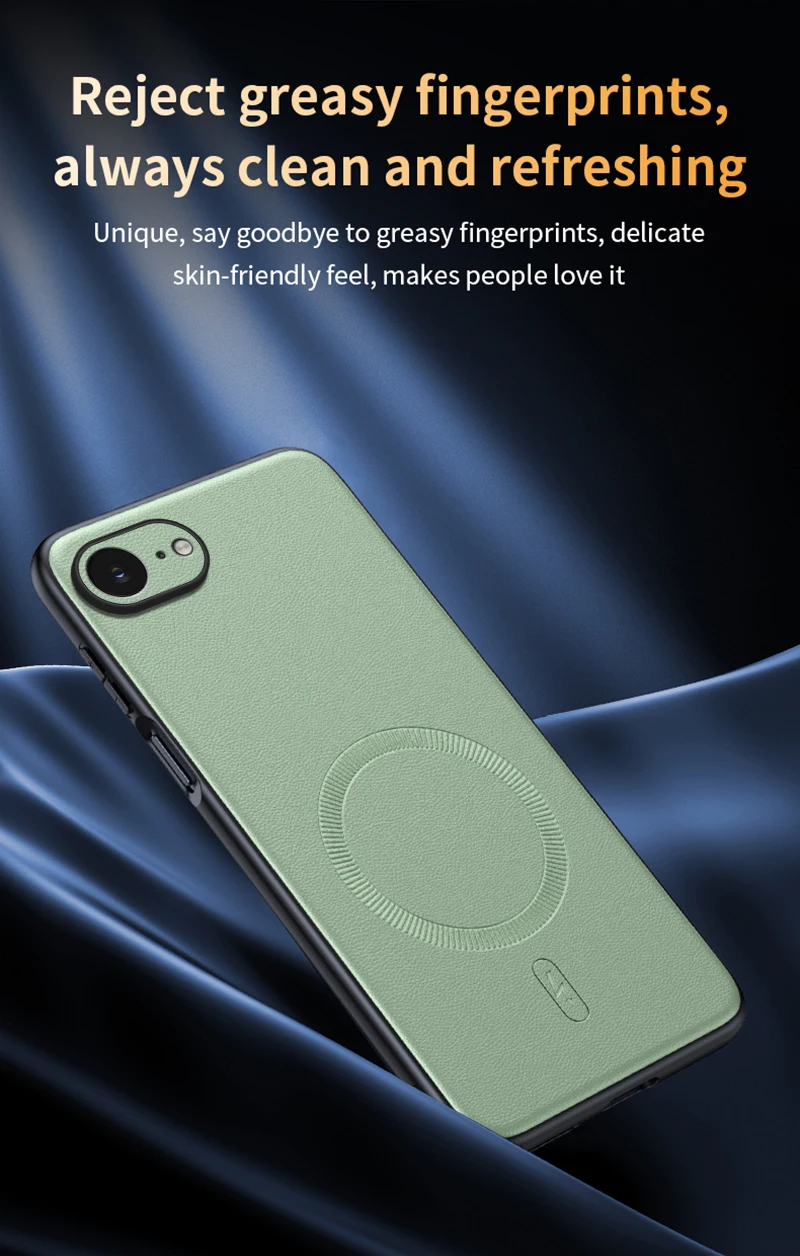 Für iPhone 17e Hülle Magnetische Leder-Schutzhülle Für iPhone 17e 16e Anti-Fingerabdruck Rutschfest PC+TPU – Detail 17