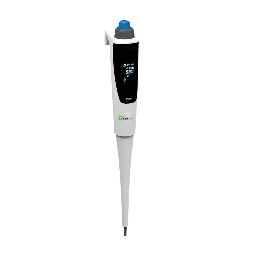 LABTEX Electronic Pipette for Pipetting Mixing Stepper and Dilution with Single-Channel 0.5-1000uL High Precision Lab Pipette