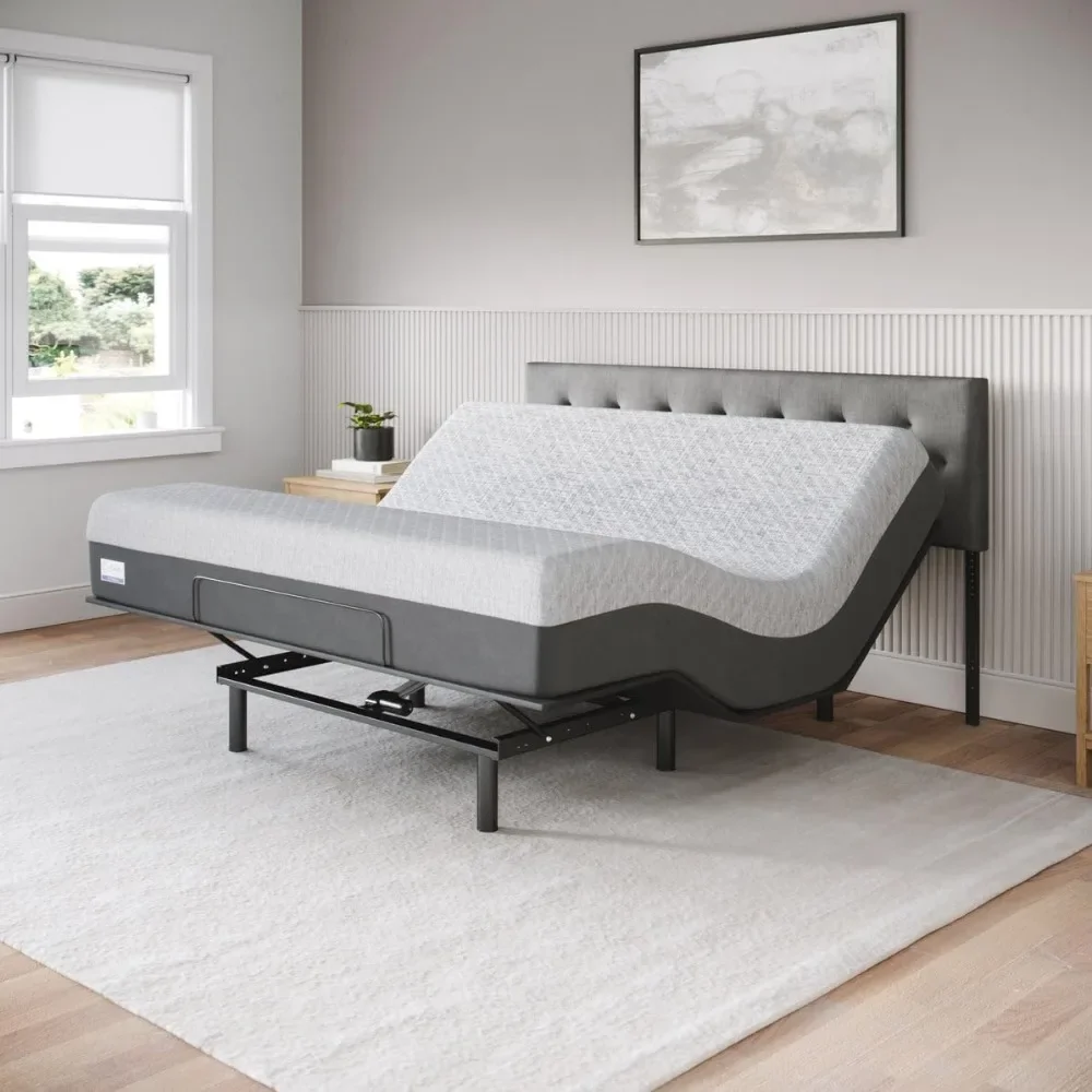 King Adjustable Bed Frame, Easy Assembly, Head and Foot Lift, Zero Gravity, Memory Positions, Frames Only, Bed Base