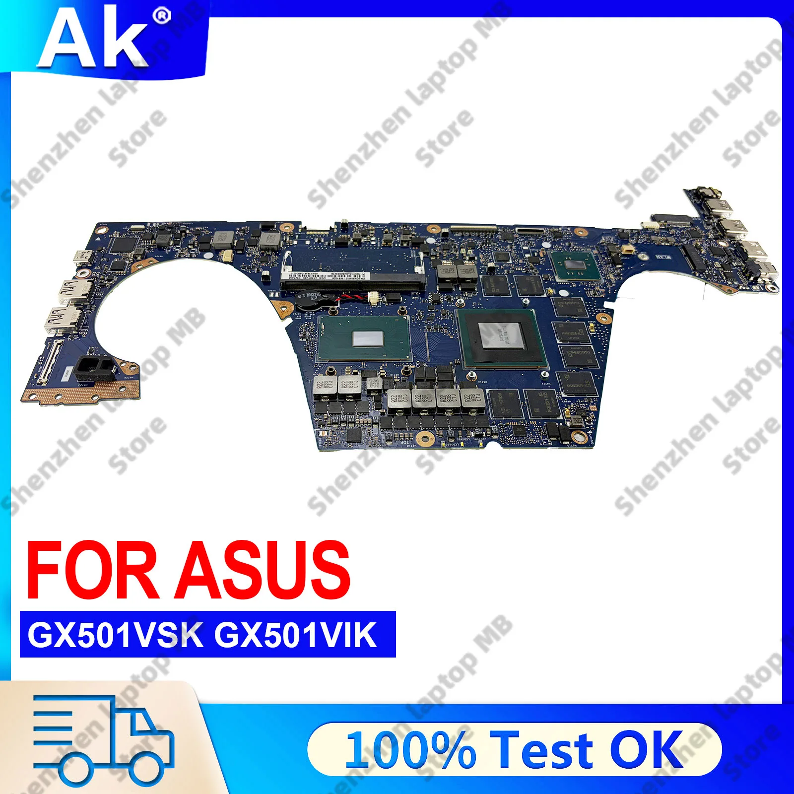 

GX501VIK Laptop Motherboard For ASUS ROG Zephyrus GX501VSK GX501VIK GX501V Notebook Mainboard With I5 I7 CPU 100% tests OK stk