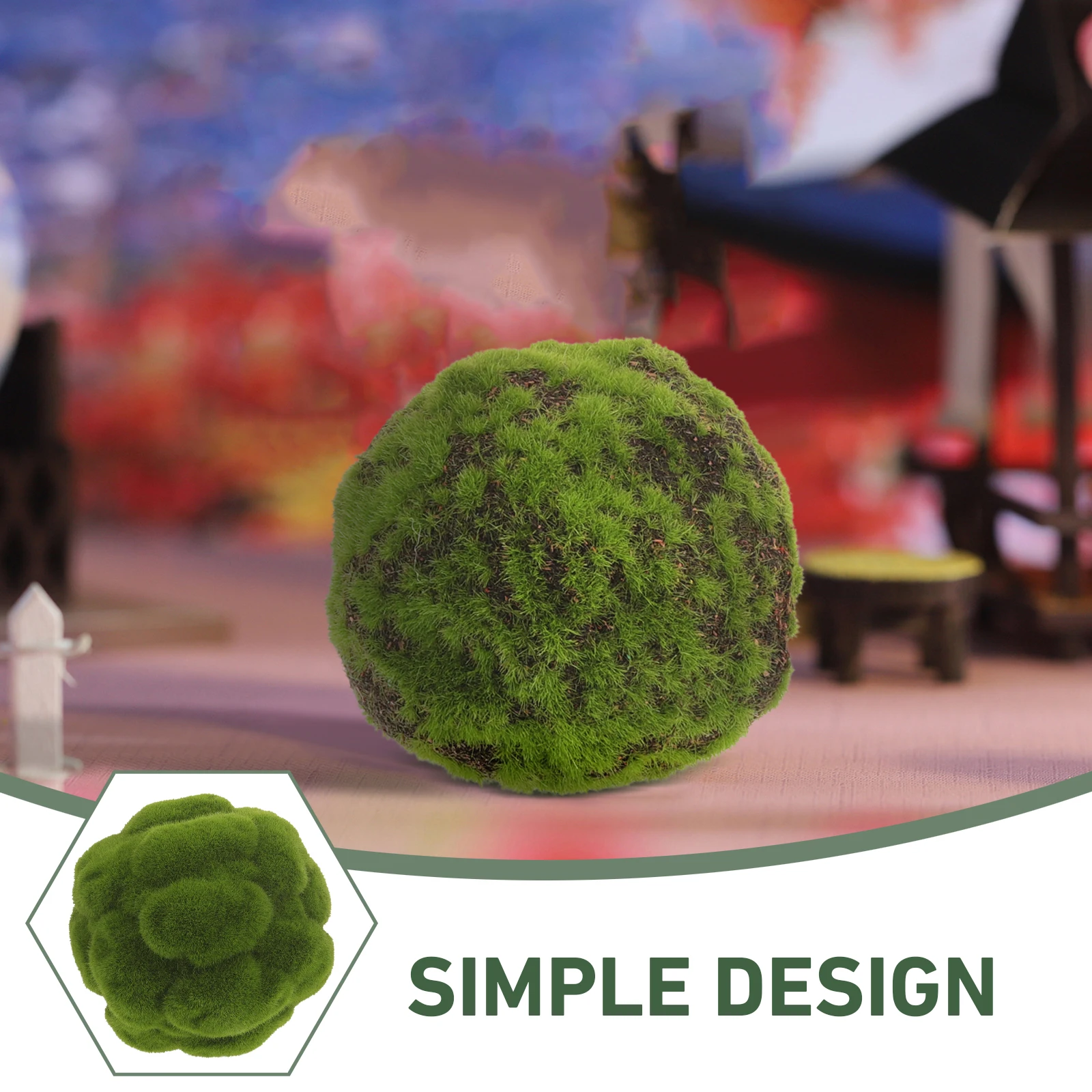 

2pcs Simulated Moss Artificial Plant Bonsai Ornaments Decorative Garden Wedding Wall Preserved Moss Bulk Dried Balls Fake