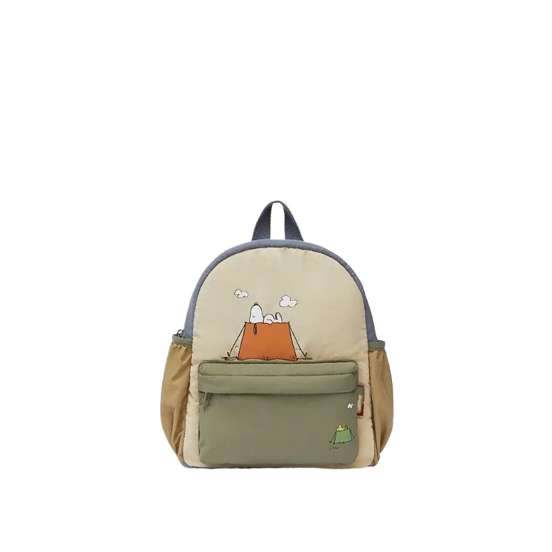 Snoopy Cute Backpack Kindergarten Schoolbag Children Cartoon Shoulder Bag School Stationery Anime Storage Bookbag for Student