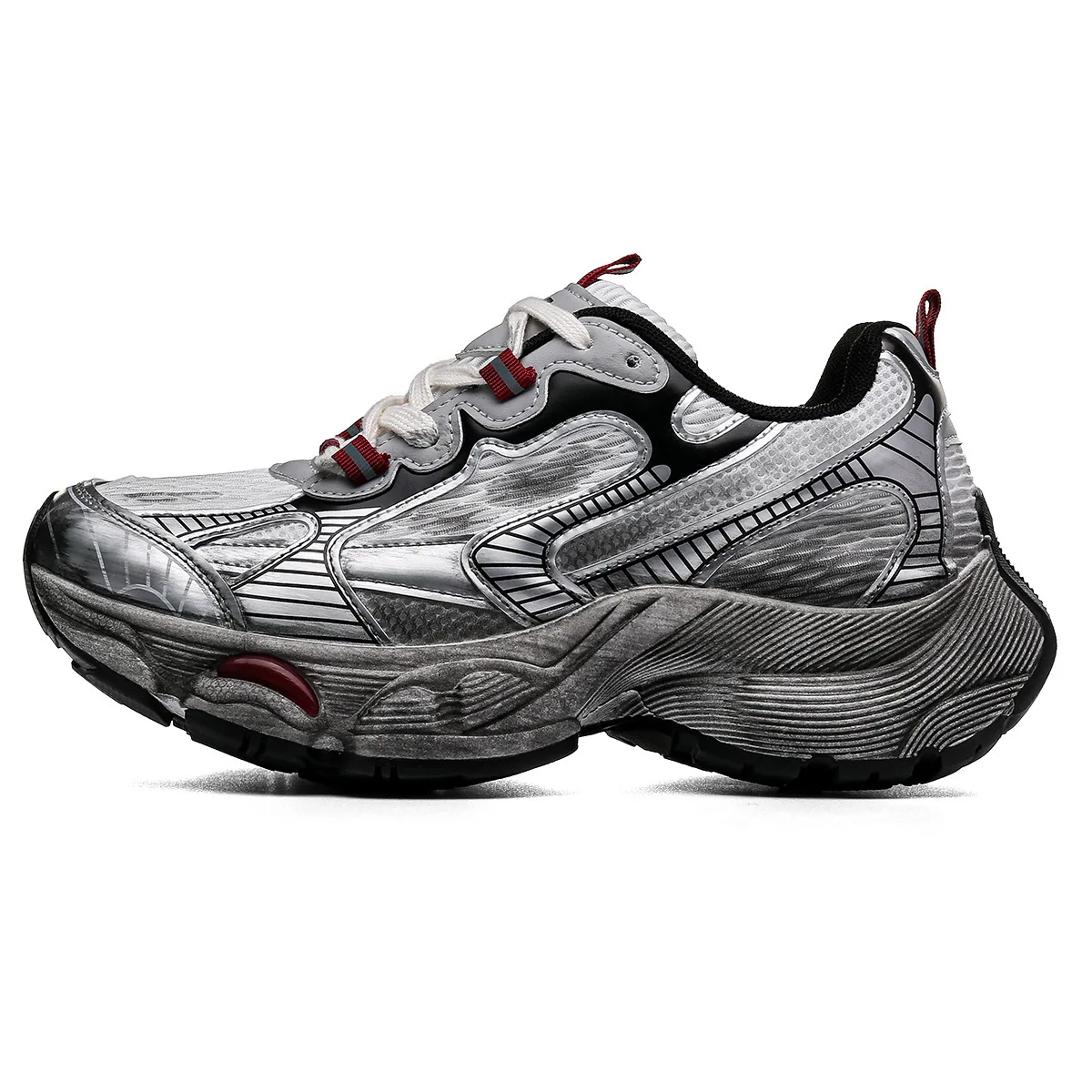 أحذية رياضية كاجوال عالية الجودة للرجال أحذية رياضية غير رسمية بنمط قذر جديد ونعل سميك ومتعددة الاستخدامات ومضادة للانزلاق