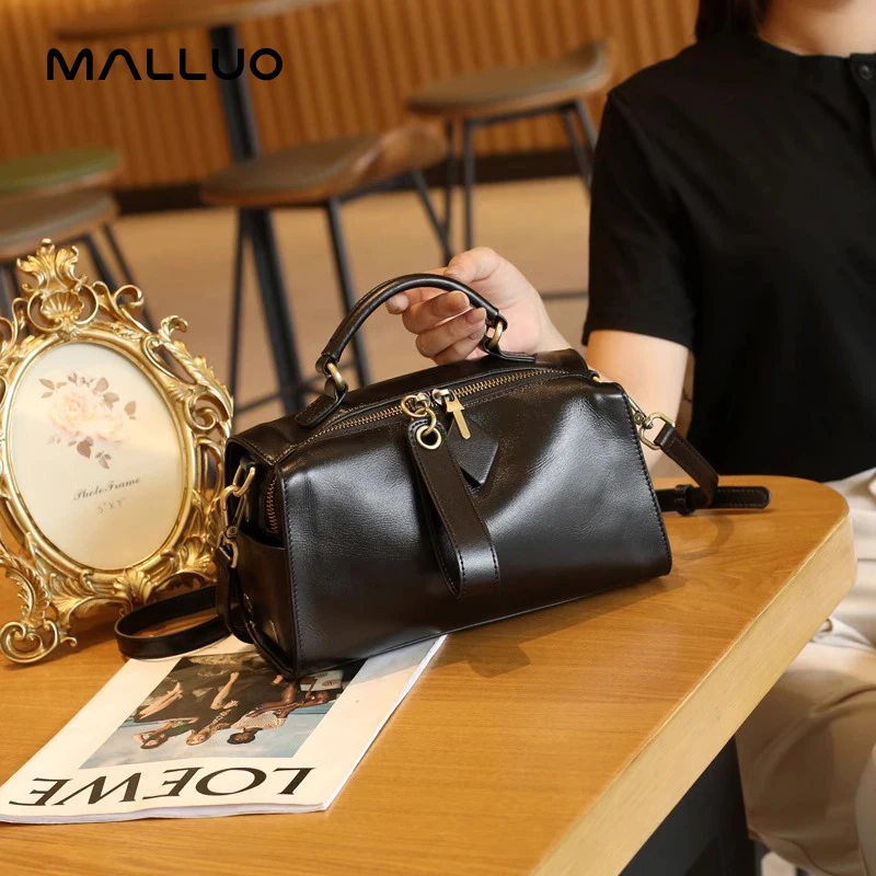 Genuine Leather Solid Color Shoulder Crossbody Bag For Women Luxury Designer Bags Female Messenger Tote Women\'s Handbag for Lady