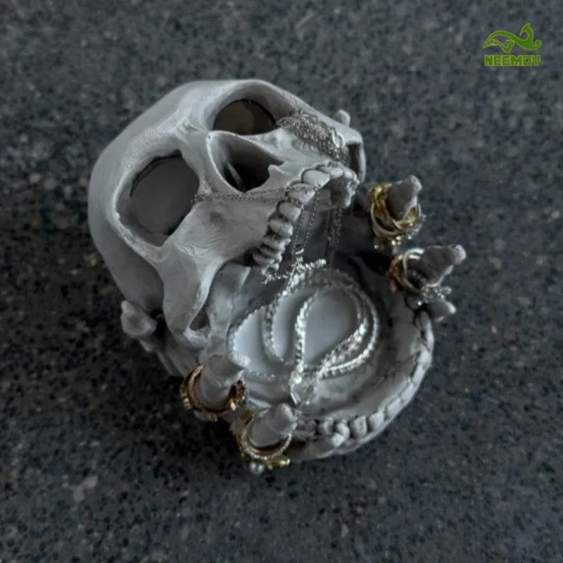Cool and Personalized Skull Decoration Ring Storage Box Light Luxury Jewelry High Aesthetic Display