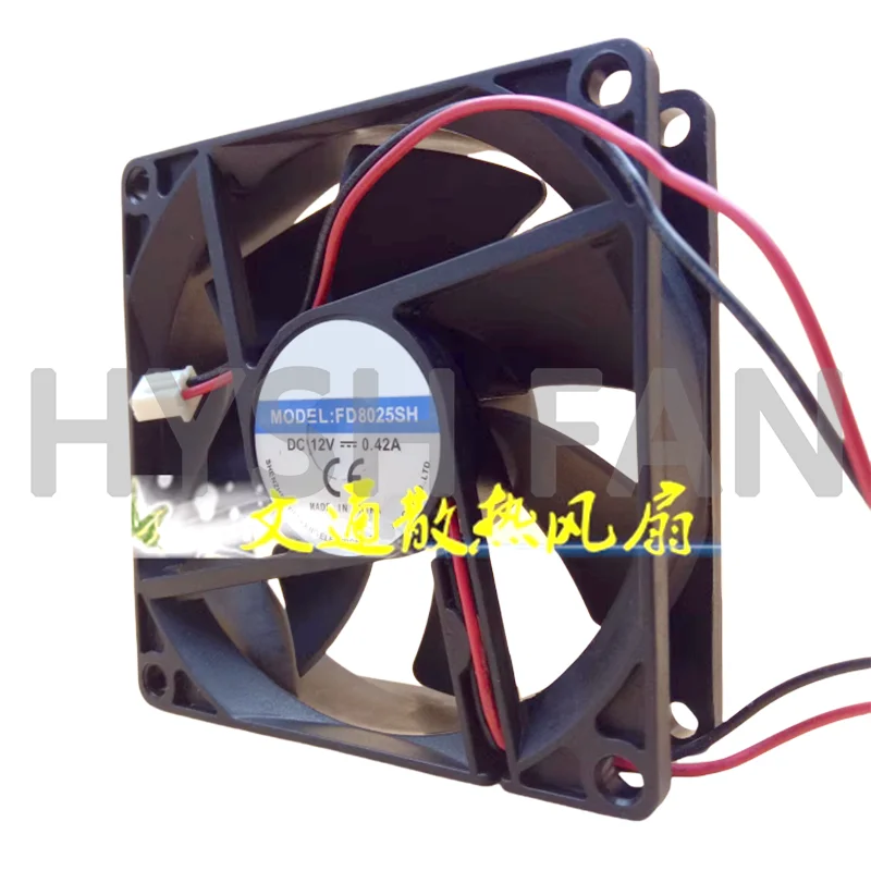 Novo ventilador fd8025sh dc12v, 0.25a 0.35a 0.42a 0.08a