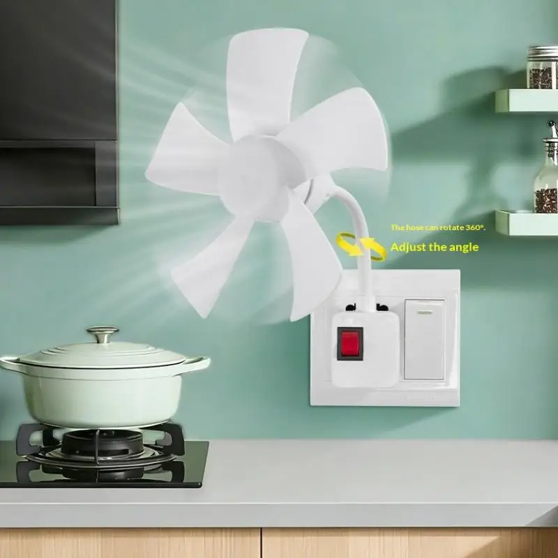 

5 Blades Portable Mini Plug In Table Fan Quiet Desktop Electric Cooling Air Cooler For Bedroom Kitchen Dorm Study Living Room